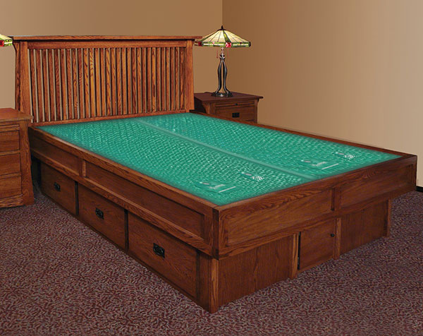 Mission oak waterbed