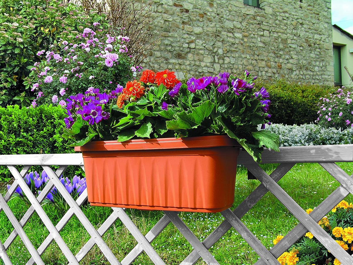 Flower Pot Metal Iron Hanging Balcony Basket Fence Bucket Holder Detachable  Hook