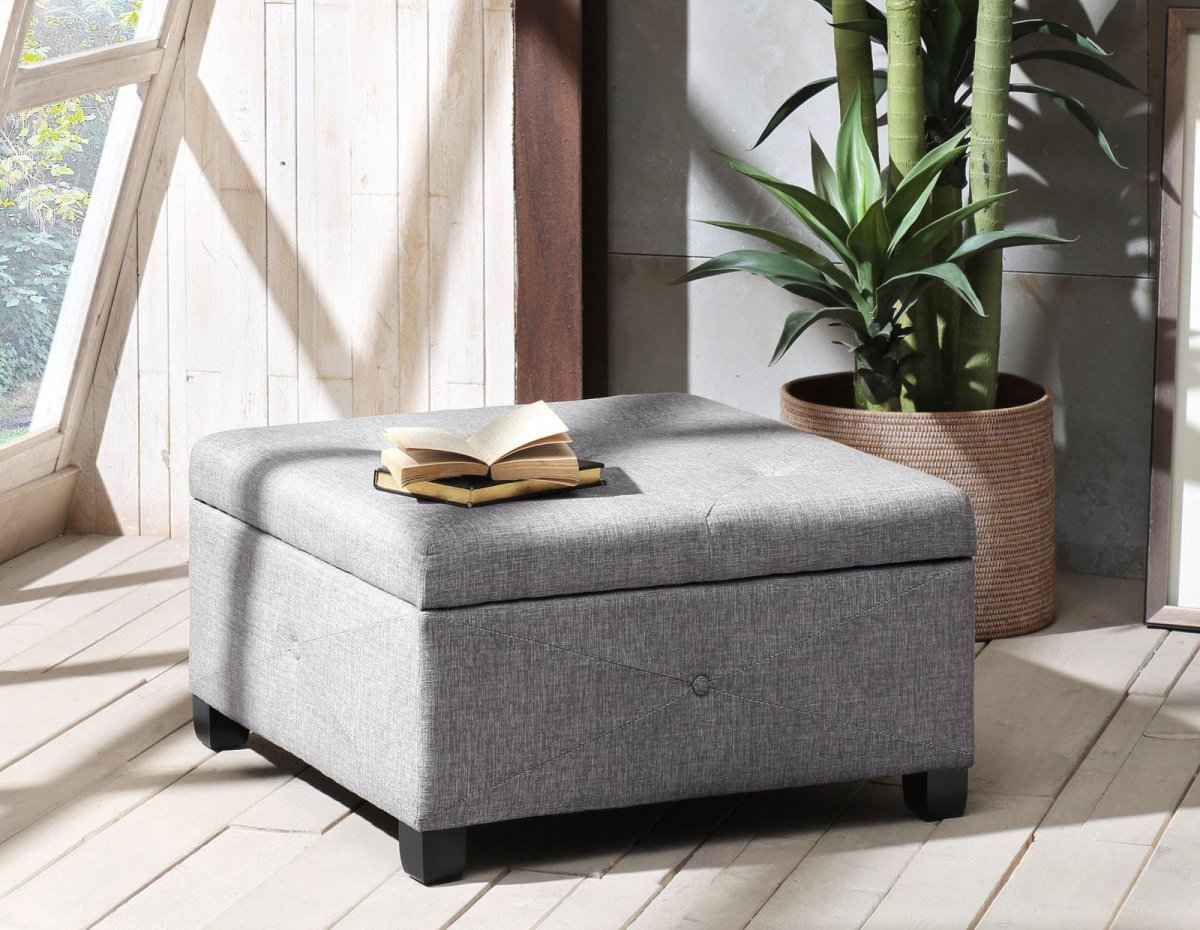 The Best Storage Ottoman Option Madison Park Aspen Button Tufted Square Storage Ottoman