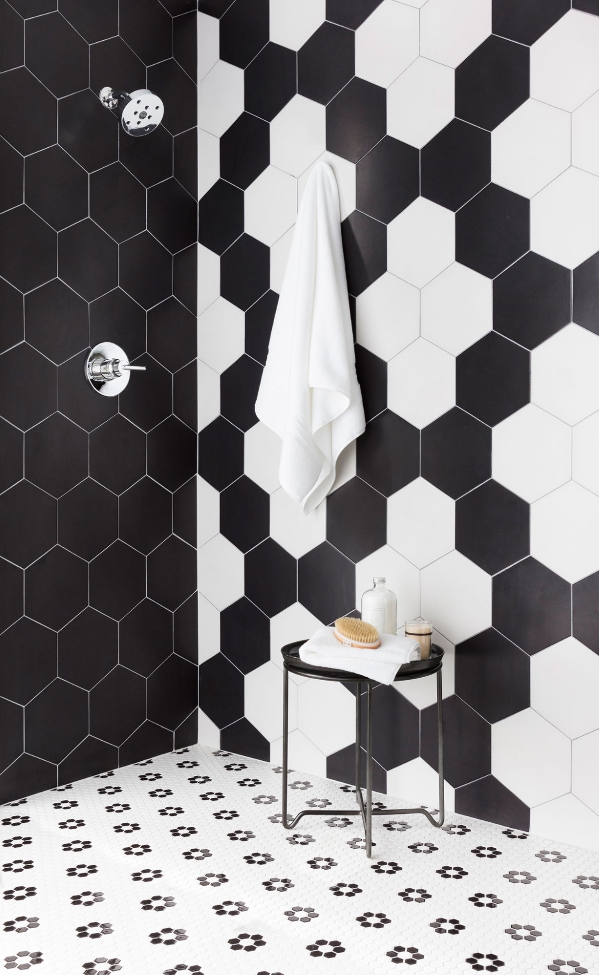 Black and white tiles