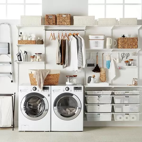 Laundry Organizer with Pegboard