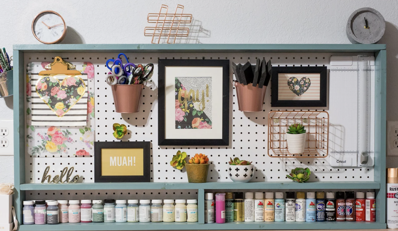 Pegboard Art Display