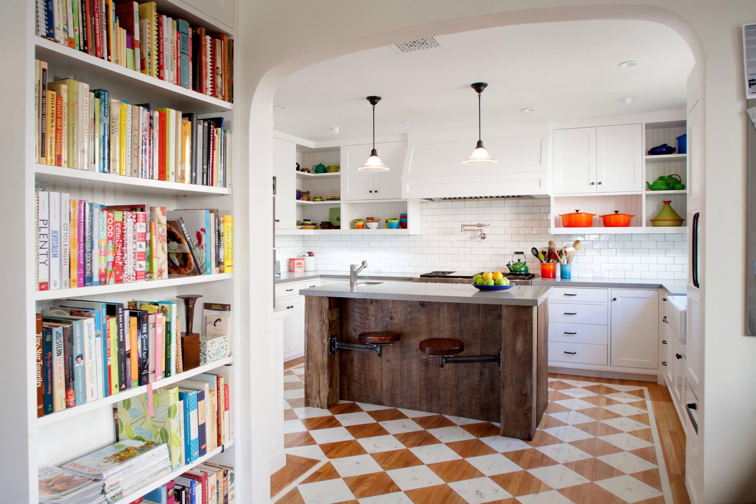 Kitchen Island with Swing Stools