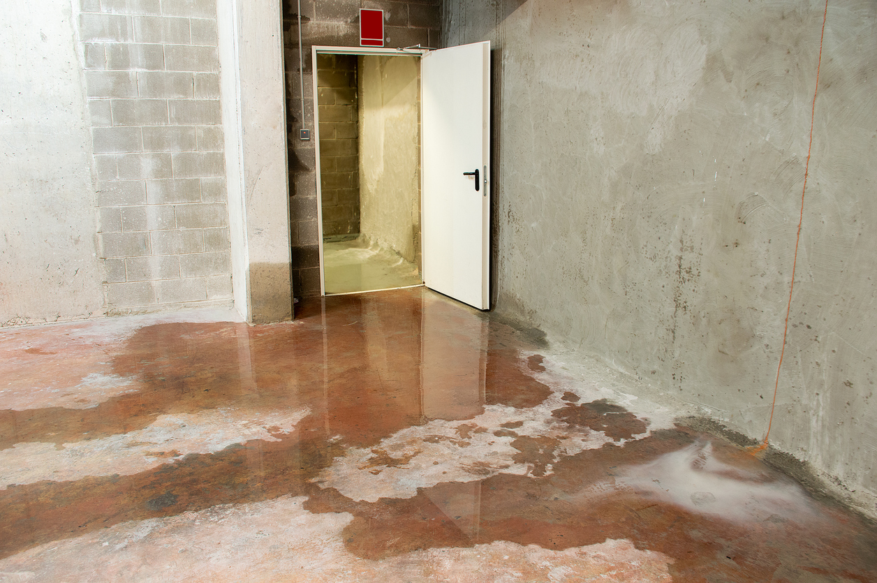 water seeping through basement floor