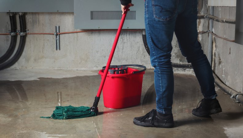 water seeping through basement floor