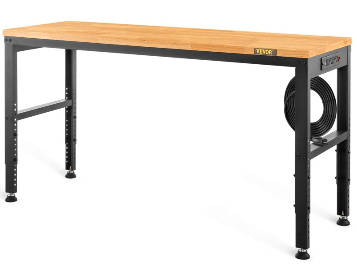 Wood Top Height-Adjustable Workbench