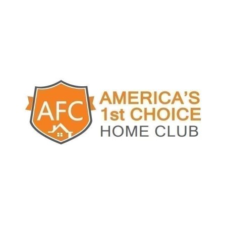  Les mots 'America's 1st choice home club&#039 ; sont écrits en orange à côté du logo orange et blanc de l'AFC&#039 sur un fond blanc.