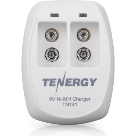  The Tenergy TN141 Smart 2-Bay 9V NiMH Battery Charger on a white background.