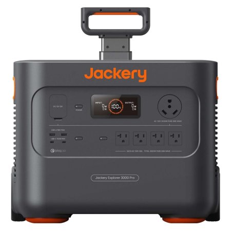  The Jackery Explorer 3000 Pro Portable Power Station on a white background.