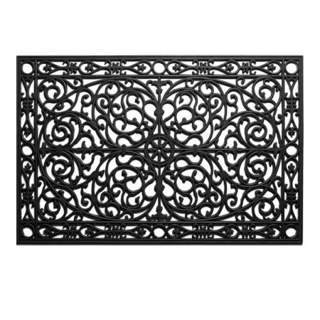  Decorative scroll Non-Slip Outdoor Doormat on white background