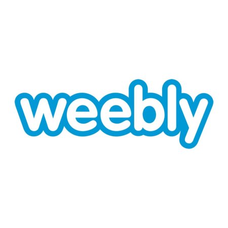  The word 'Weebly' appears in blue and white-colored font on a white background.