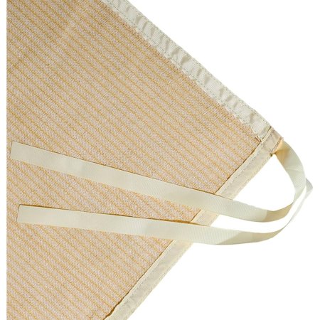  The corner tie of the Shatex Shade Panel With Ready-Tie Up Ribbon on a white background.