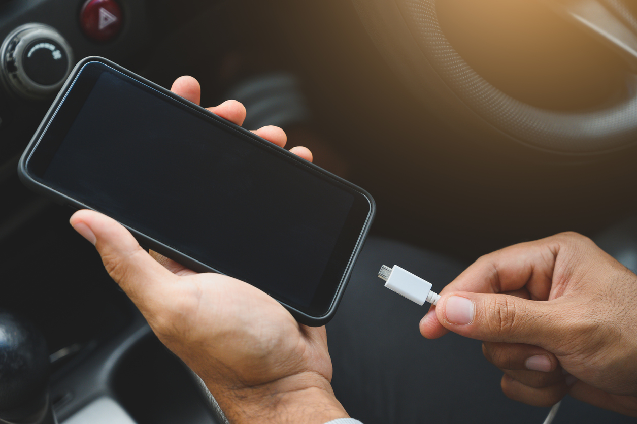 Charging smart phones in the car