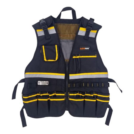  The Aisenin Reflective Safety Tool Vest on a white background.