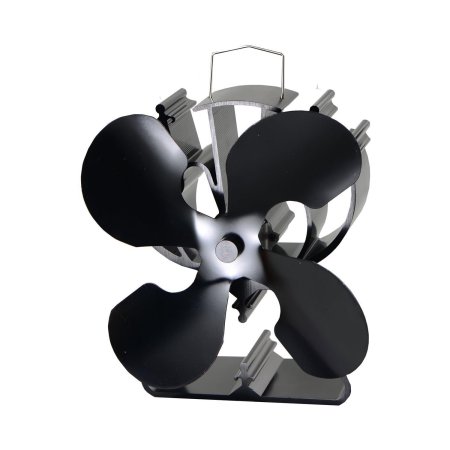  The Voda 4 Blades Wood Stove Fan on a white background.