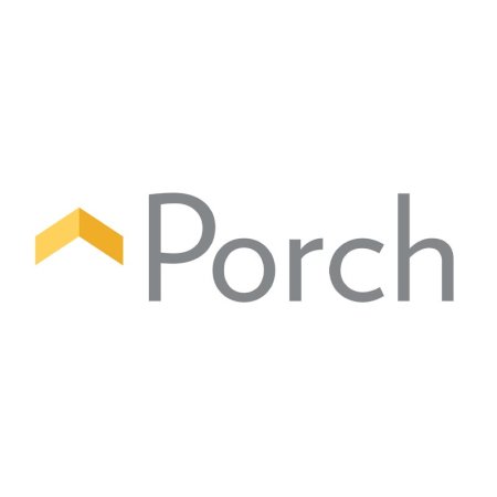  The yellow Porch logo appears next to the word 'Porch' in grey against a white background.