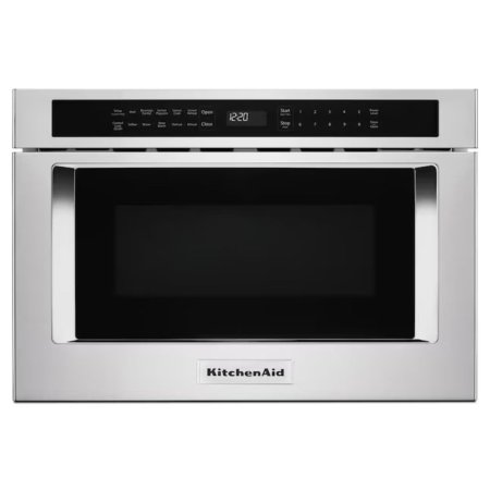  The KitchenAid 24" Under-Counter Microwave Drawer on a white background.