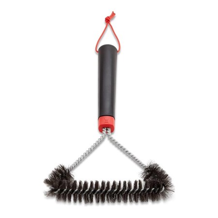  The Weber 12-Inch 3-Sided Grill Brush on a white background.