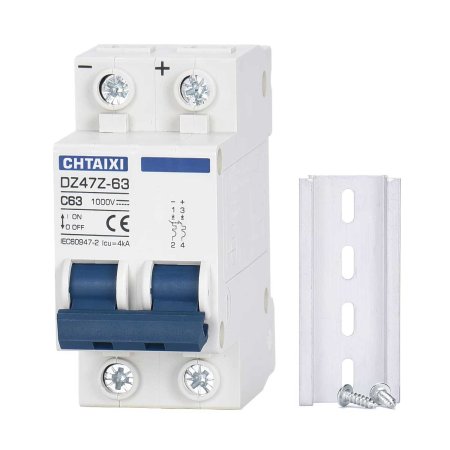  The Chtaixi 63 Amp Isolator for PV Systems on a white background.