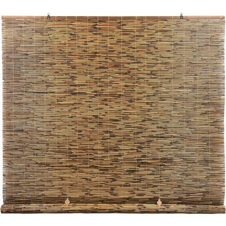  The Radiance Bamboo Outdoor Roll-Up Shade on a white background.