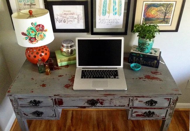 Homemade Paint - Milk Paint Desk