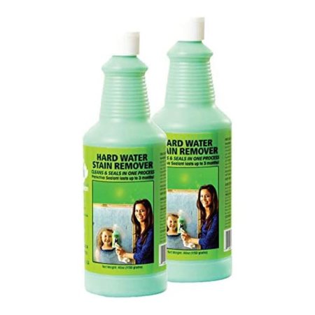  Two bottles of Bio-Clean Products Hard Water Stain Remover on a white background.