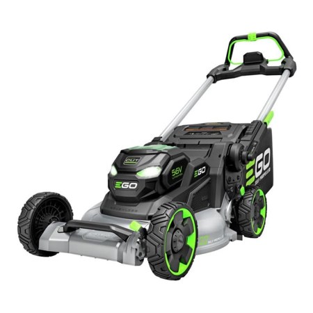  The Ego Power+ 22" Aluminum Deck Select Cut Lawn Mower on a white background.