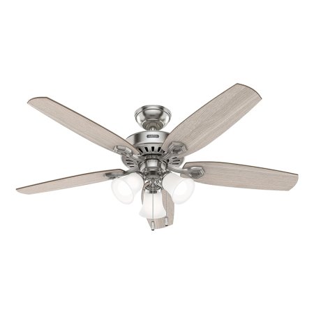  The Hunter Builder 52" Ceiling Fan With Light on a white background.