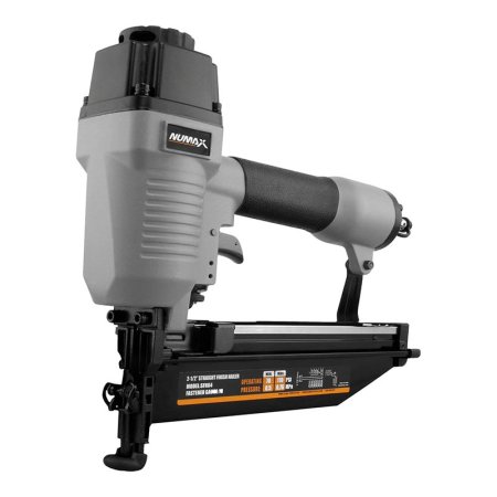  The NuMax Pneumatic 16 GA 2½-Inch Straight Finish Nailer on a white background.