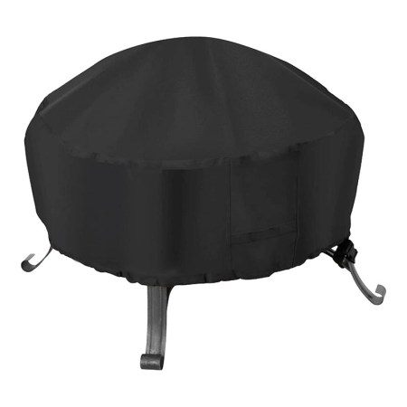  The Himal Outdoors Heavy-Duty Fire Pit Cover covering a fire pit on a white background.