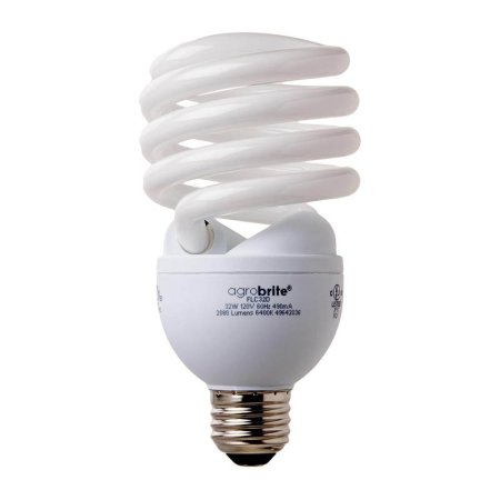  The Hydrofarm Agrobrite Compact Fluorescent Grow Lamp on a white background.