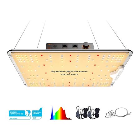  The Spider Farmer SF-1000 LED Grow Light on a white background.