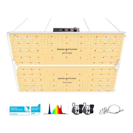  The Spider Farmer SF4000 450W LED Grow Light With Dimmer on a white background.