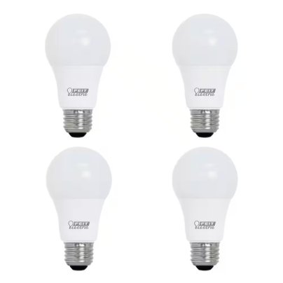 Four of the Feit Electric 8.8W Dimmable LED Light Bulbs on a white background.