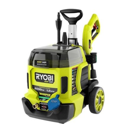  The Ryobi 2000 Whisper Electric Pressure Washer on a white background.