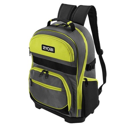  The Ryobi 16-Inch Backpack With Tool Organizer on a white background.