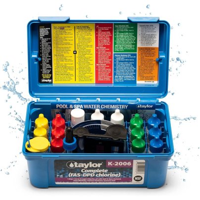 Taylor Technologies K-2006 Complete Pool Test Kit on a white background