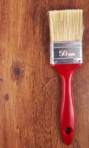 How to Stain Cabinets - Brush on Wood