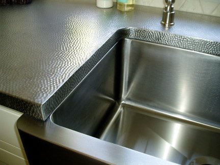 Cad Kitchen Plans Stainless Steel Machine Hammered Countertop