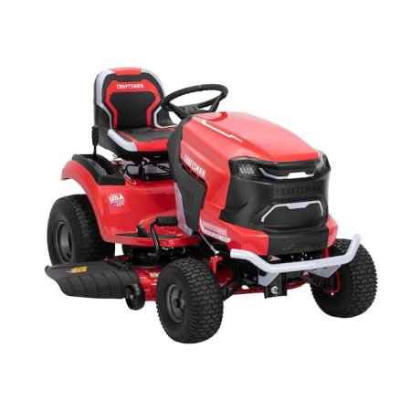  The Craftsman 56V MAX 42" Battery-Powered Riding Mower on a white background.