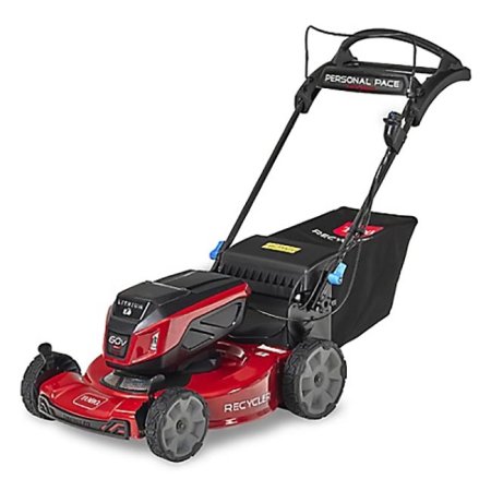  The Toro 60V MAX 22" Recycler Self-Propelled Mower on a white background.