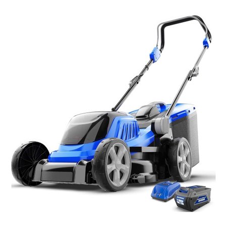  The Wild Badger Power 40V 18" Cordless Lawn Mower on a white background.