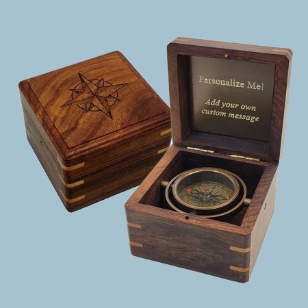  The Best Engraved Gifts Option Engravable Miniature Boxed Desk Compass