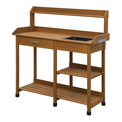 The Convenience Concepts Deluxe Potting Bench on a white background.