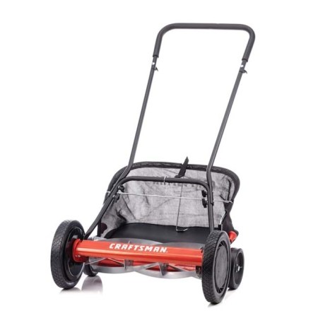  The Craftsman 18-Inch 5-Blade Push Reel Lawn Mower on a white background.
