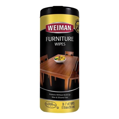 Weiman Wood Furniture Wipes on a white background.