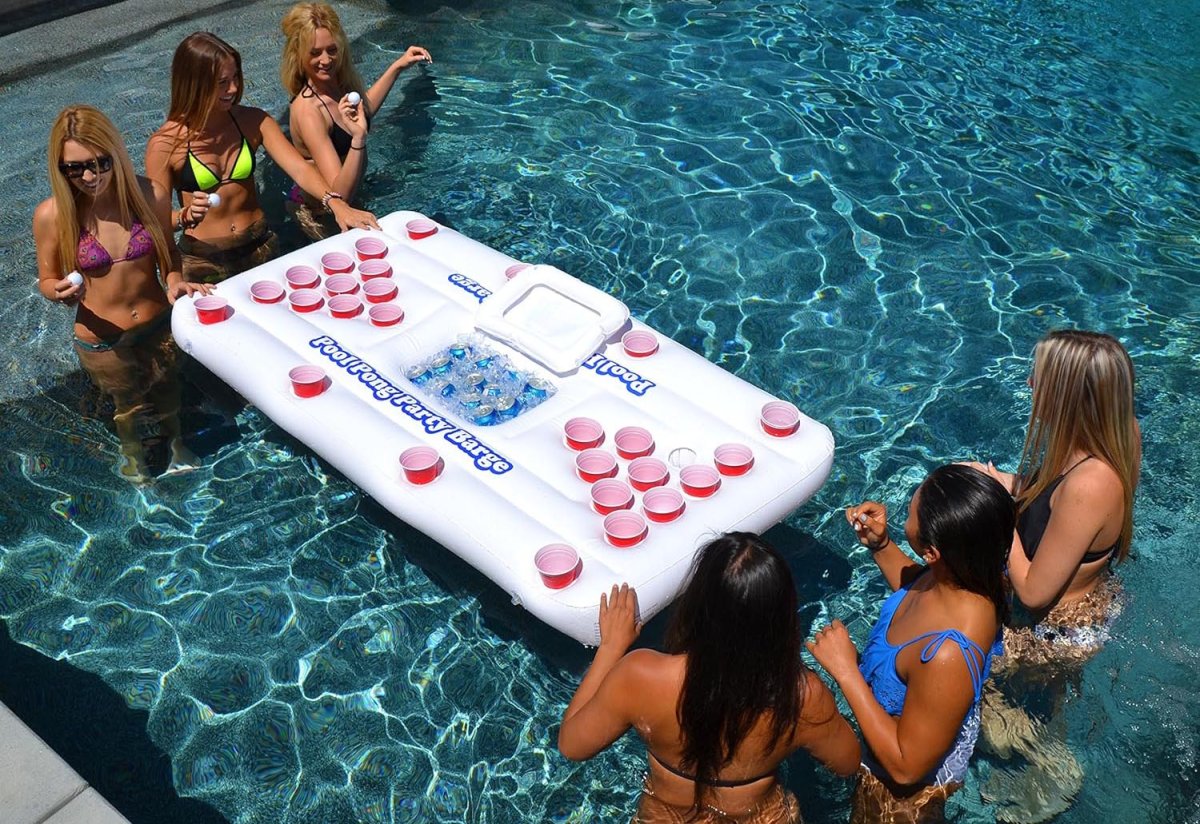 The Perfect Gift for a Summer Slacker Option Floating Beer Pong Table