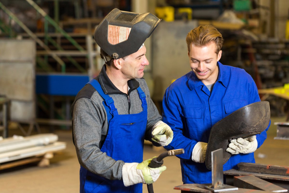 Two welders at work.