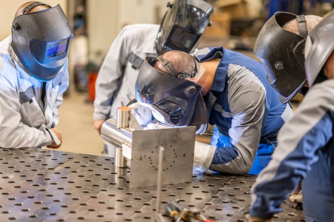 Welders at work.