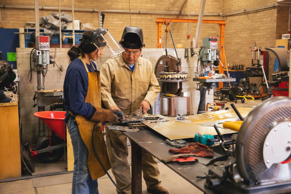 Two welders at work.